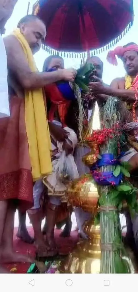 Consecration of Kanchi Sankaracharya  put holy water is Violation of the law