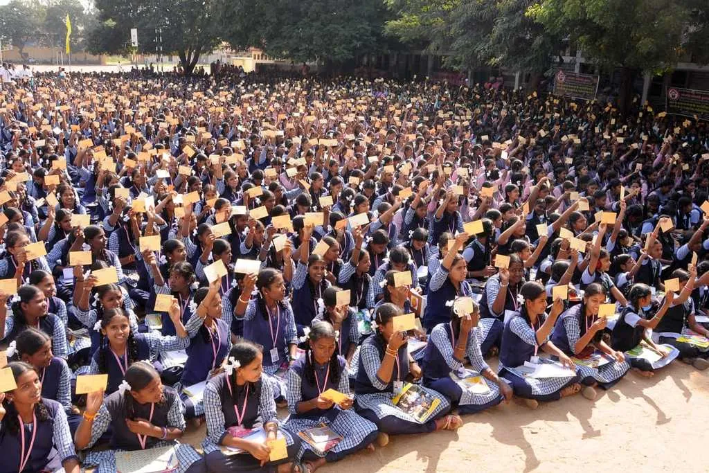 Students who wrote letters to parents. - 2 lakh letters in one day