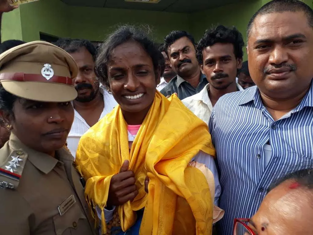 gold women gomathi marimuthu - the grand reception in Trichy!