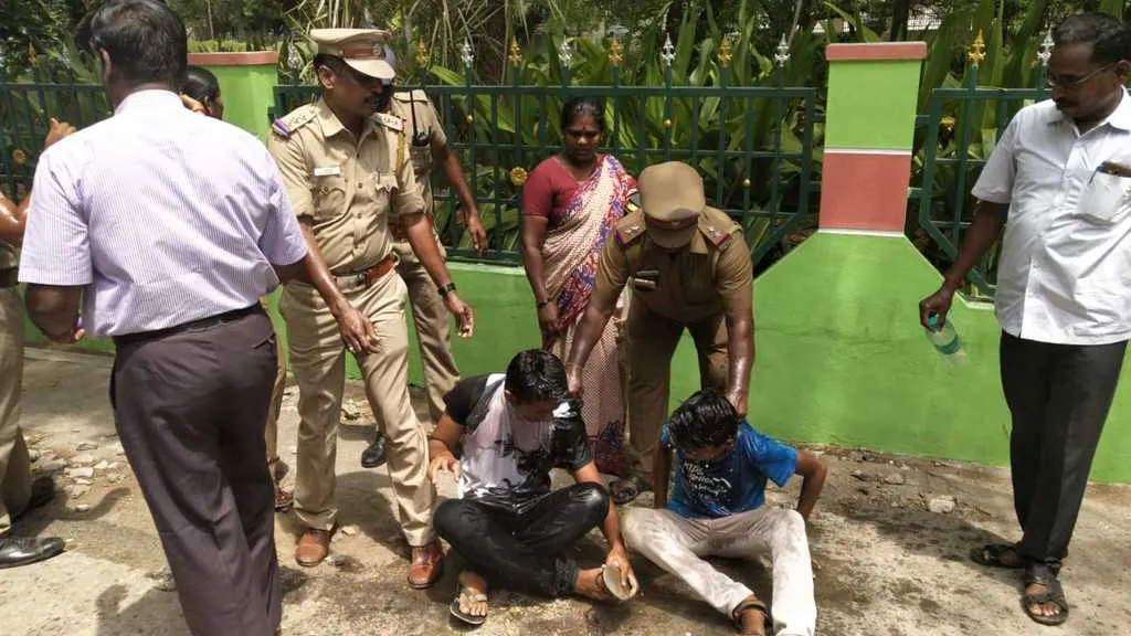   women tried to fire in front of Collector's office