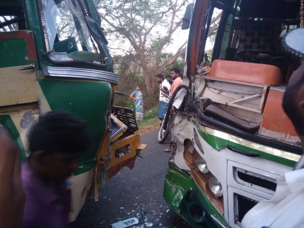 damaged road..accident in vellore 