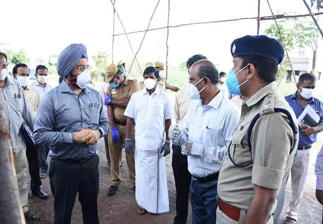 coronavirus cuddalore district special officer inspection 