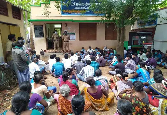 thiruvarur lake cleaning panchayat president peoples 