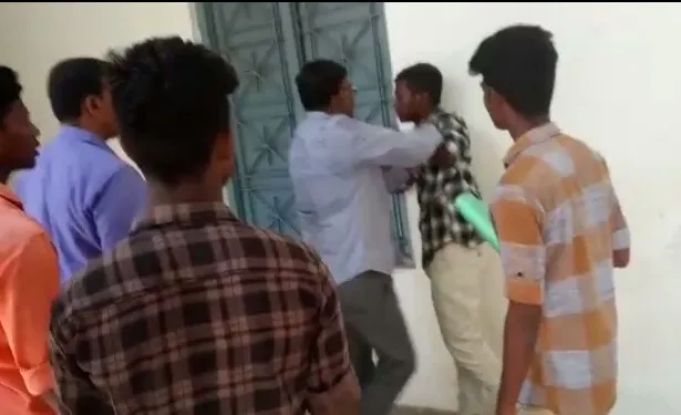 TAMILNADU GOVT FREE LAPTOP STUDENT TEACHER INCIDENT POLICE 