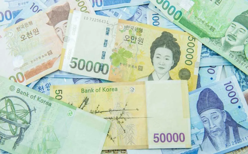 Money - 50,000-won notes - washing machine - south korea
