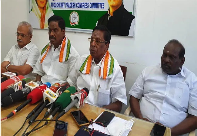 PUDUCHERRY ASSEMBLY ELECTION DMK AND CONGRESS ALLIANCE DISCUSSION 
