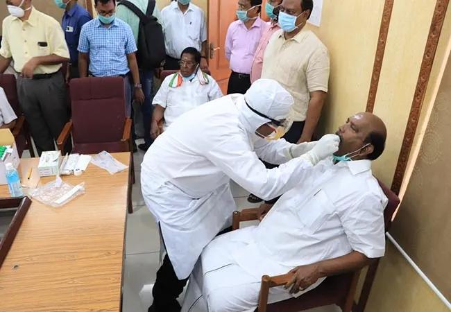 PUDUCHERRY CM NARAYANASAMY CORONAVIRUS TESTING 