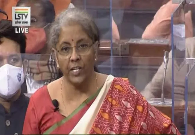 2021- 2022 UNION BUDGET FINANCE MINISTER PARLIAMENT HOUSE 