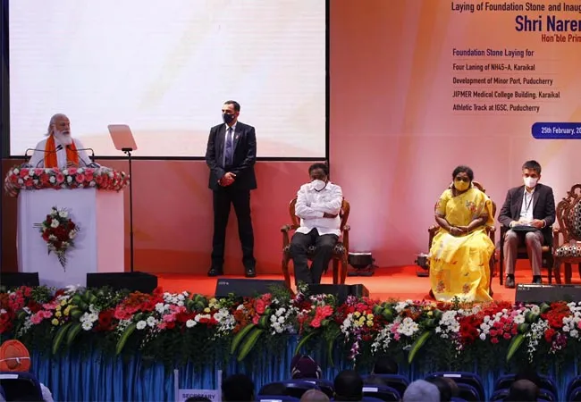 PM NARENDRA MODI SPEECH WITH JIPMER AT PUDUCHERRY 