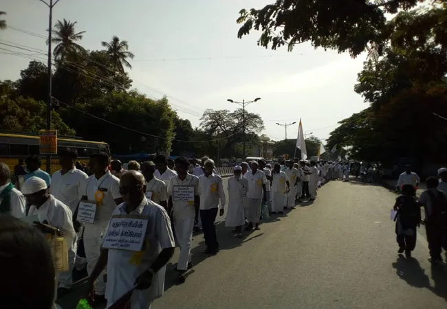alcohol and meat protest rally
