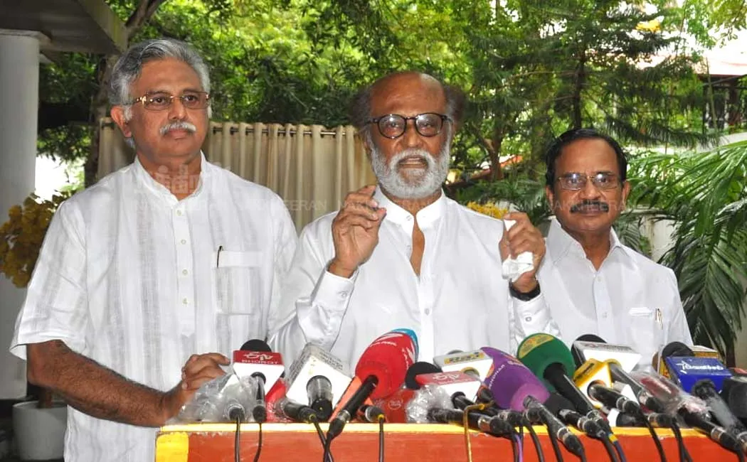 actor rajinikanth press meet at poes garden in chennai 