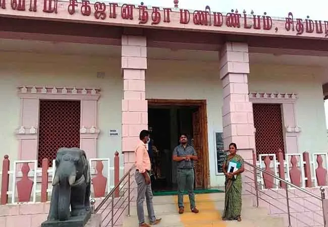 Director of Press and Public Relations inspects Swami Sahajananda Mani Mandapam