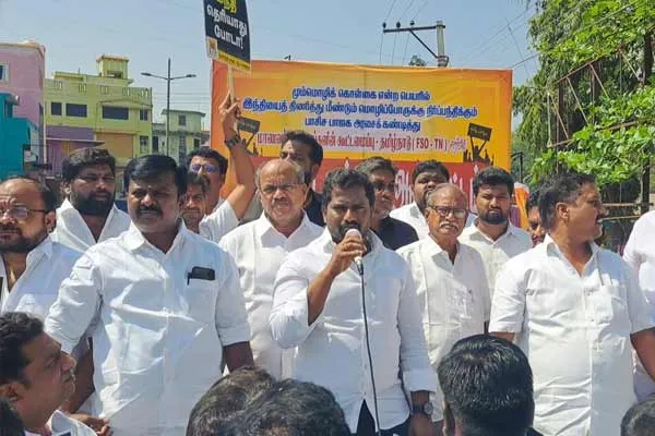 struggle by DMK student wing against Hindi imposition 