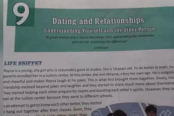 CBSE has explained the subject on dating in the class 9 textbook