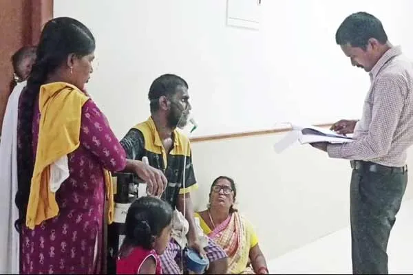  employee came to the collector office with an oxygen cylinder and gave the petition