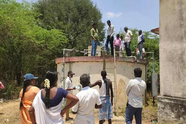 Sangamviduthi drinking water tank issue officials investigation 