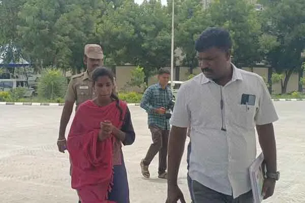 young lady with kerosene can due to usury came to  sp office