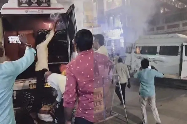 sudden accident in a tourist vehicle to Tiruvannamalai