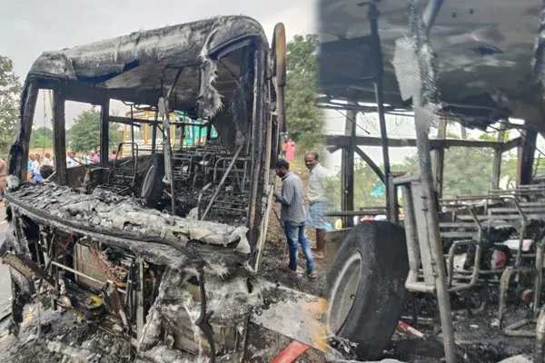 school bus suddenly caught incident on the road