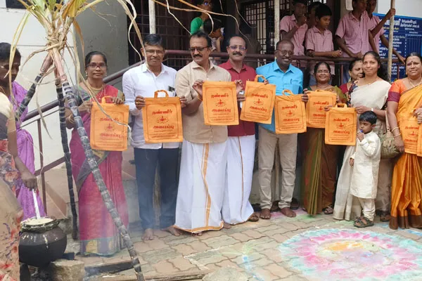 Pongal celebration on behalf of Trichy  High School