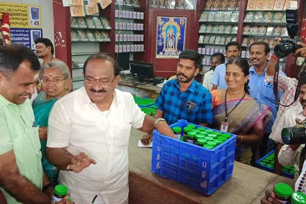 Minister launched sale of 200 grams of Panchamirtha for  devotees of Murugan
