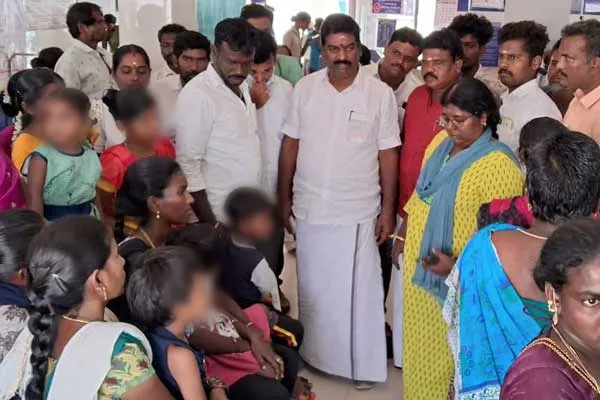MLA personally met and consoled the school student who was admitted to the hospital