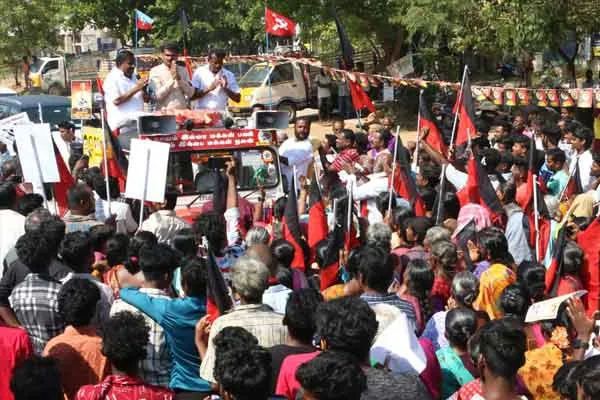 Minister K N Nehru campaigned in support of Durai Vaiko