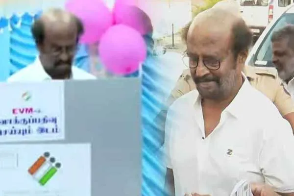 Actor Rajinikanth cast his vote