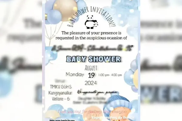 Baby shower for a student at a government girls school