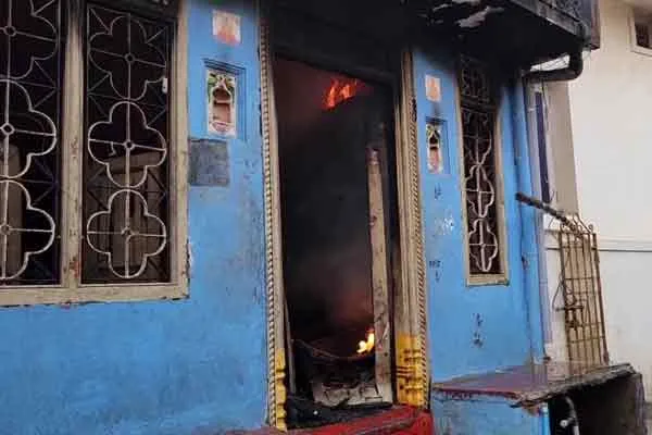   fire destroyed the entire two-story shoe store 