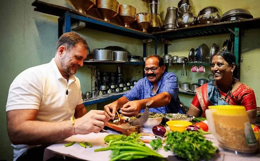 Rahul Gandhi went to the homes of the listed people and cooked and ate