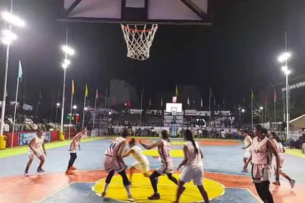 third day of the 64th All India Basketball Tournament at Karur