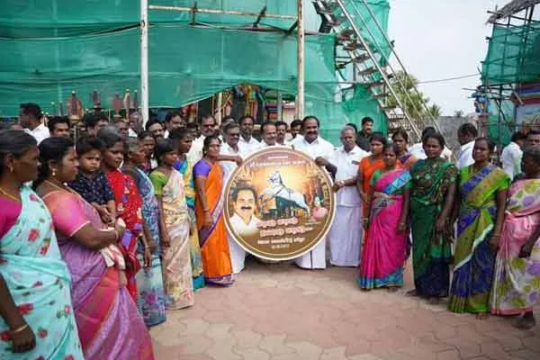Minister Meyyanathan released a song related to  temple