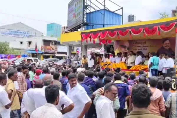 Corporation employees who brought people in a garbage truck to give biryani