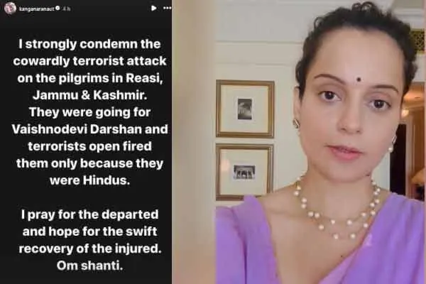 Kangana Ranaut condemns Reasi incident