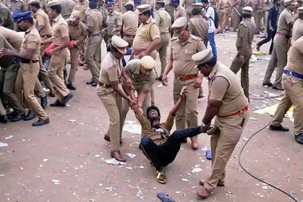 police brutal attack