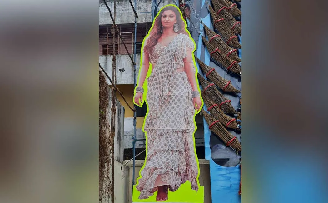 Keerthi Suresh showed Mass in Andhra; Photo goes viral