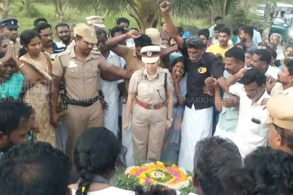 sp Vandita Pandey paid last respects to woman Inspector who passed away near Pudukottai
