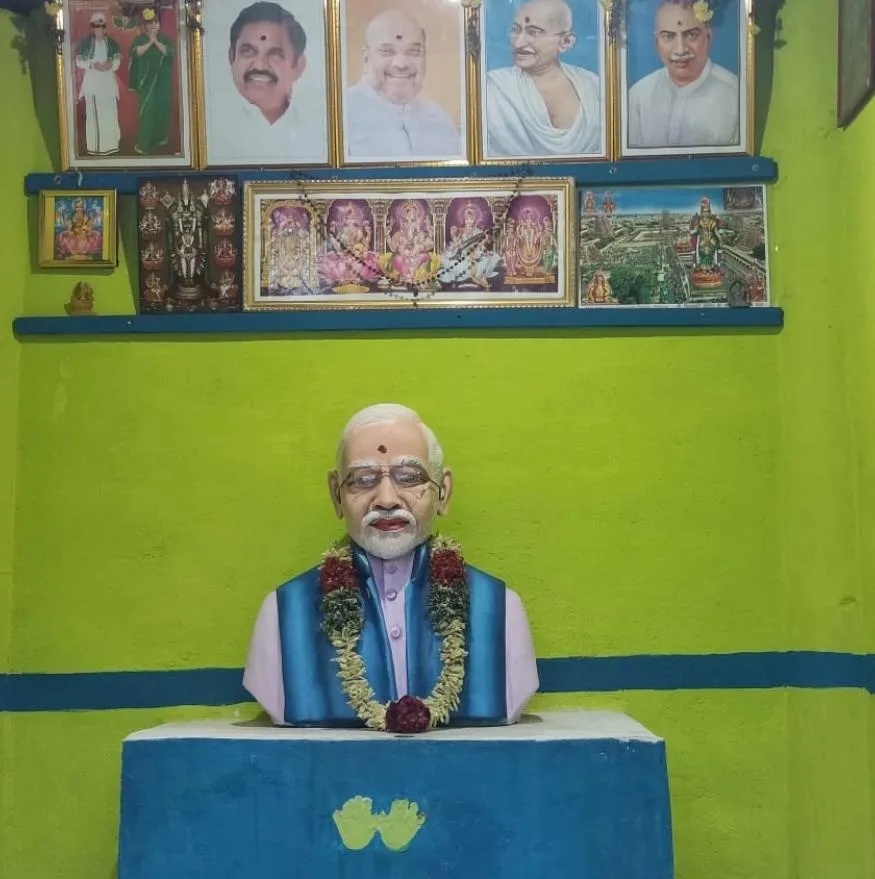 farmer construct temple to modi 
