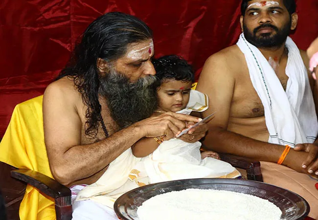  Vidyarambam show for children with Vijayadasamy