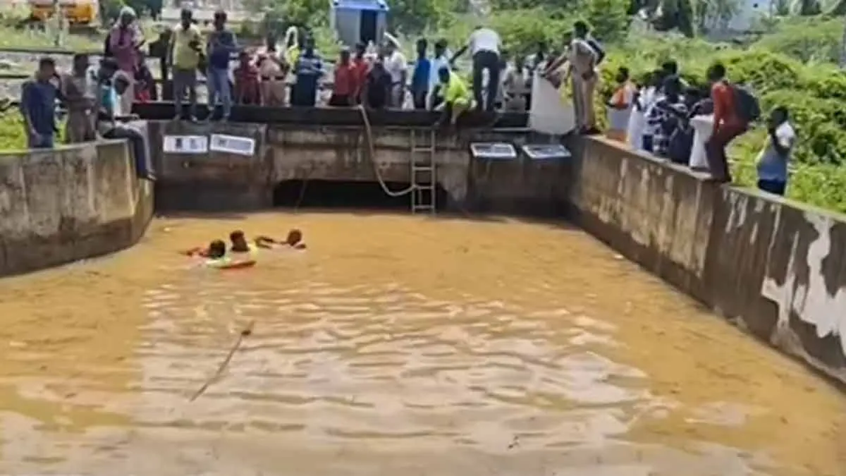 One person died after getting trapped in rain water in the tunnel