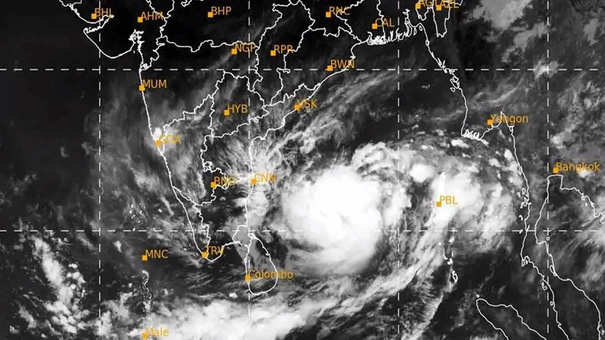 Cyclone 'Dana' forms in the Bay of Bengal