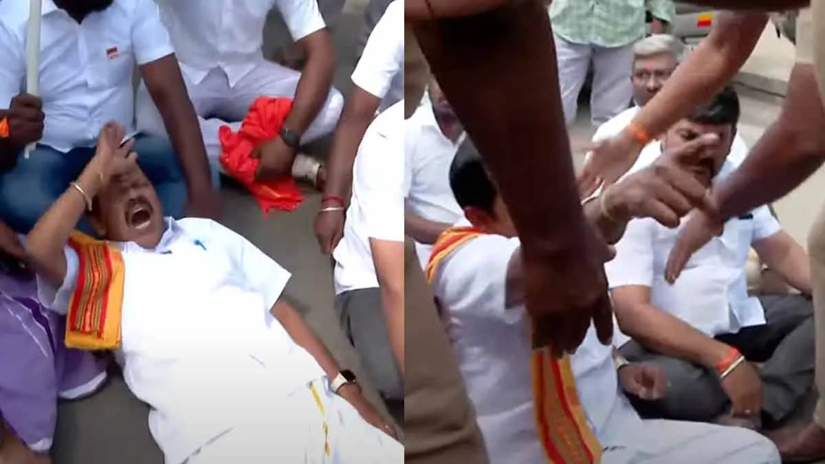  Arjun Sampath arrested in 'protest demanding the release of his son'