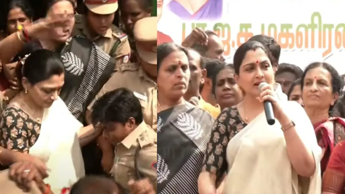  rally against the ban; Kushboo arrested