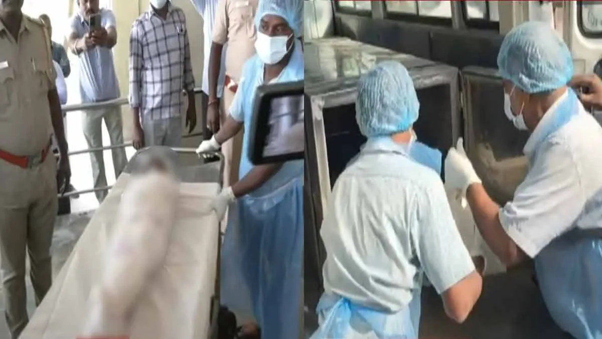 Handover of girl's body after post-mortem; Sad-faced Vikravandi