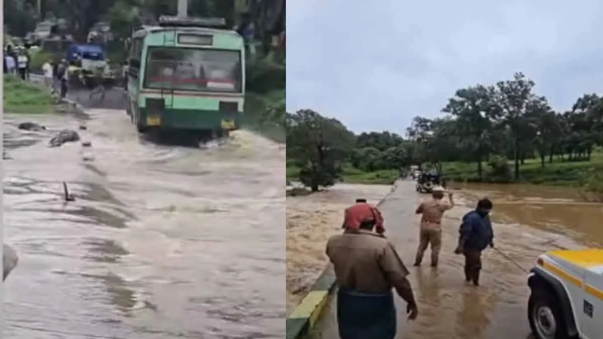  'Red Alert' for Malayarasi District; Sunken Mayaru footbridge