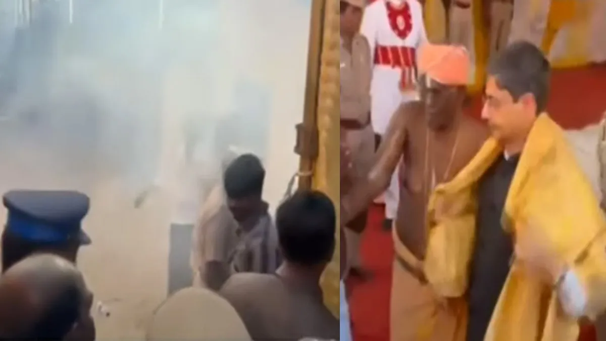 Governor steps in; sudden smoke causes commotion