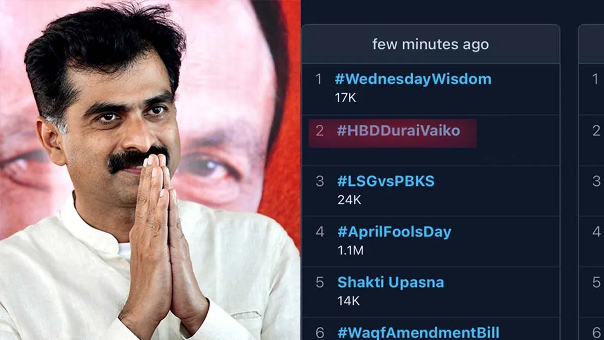 Durai Vaiko is trending nationally