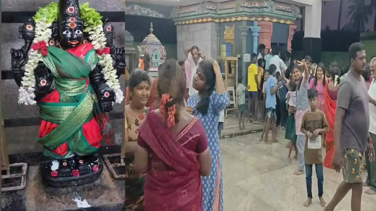 'Milk spilled on Amman idol' - Devotees flock to the place after news spread like wildfire