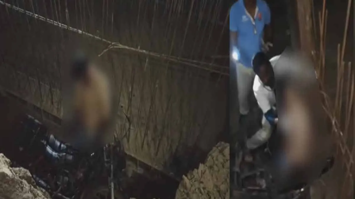 A young man who fell into a ditch with a vehicle; Tragedy in the night